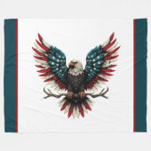 Rustieke patriottische Amerikaanse / USA zeearend Fleece Deken (Voorkant (Horizontaal))