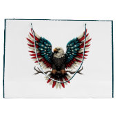 Rustieke patriottische Amerikaanse / USA zeearend Groot Cadeauzakje (Achterkant)