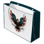 Rustieke patriottische Amerikaanse / USA zeearend Groot Cadeauzakje (Achterkant Gekanteld)
