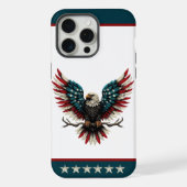 Rustieke patriottische Amerikaanse / USA zeearend iPhone Hoesje (Achterkant)