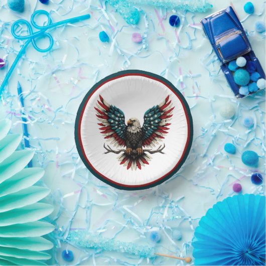 Rustieke patriottische Amerikaanse / USA zeearend Papieren Kommen (Feest)