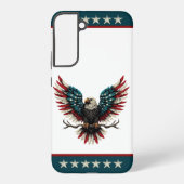 Rustieke patriottische Amerikaanse / USA zeearend Samsung Galaxy Hoesje (Achterkant)