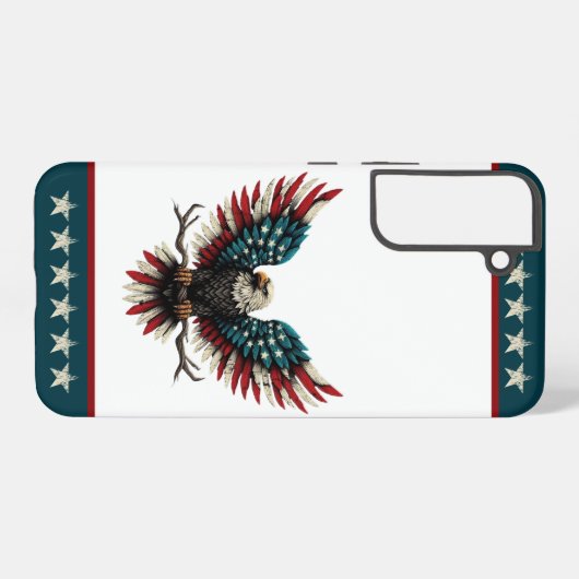 Rustieke patriottische Amerikaanse / USA zeearend Samsung Galaxy Hoesje (Achterkant horizontaal)