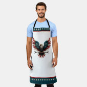 Rustieke patriottische Amerikaanse / USA zeearend Schort (Gedragen)