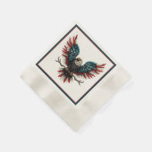 Rustieke patriottische Amerikaanse / USA zeearend Servet (Hoek)