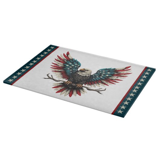 Rustieke patriottische Amerikaanse / USA zeearend Snijplank (Hoek)