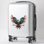 Rustieke patriottische Amerikaanse / USA zeearend Sticker (Koffer)