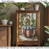 Rustieke Patriottische Pompoen voor Herfst DT6L De Tissuepapier