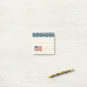 Rustieke Patriottische Verenigde Staten Flag Post Post-it® Notes (Op bureau)