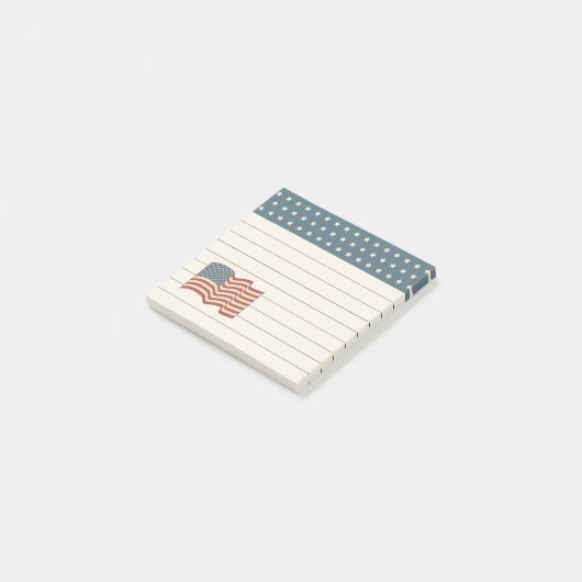 Rustieke Patriottische Verenigde Staten Flag Post Post-it® Notes (Schuin)
