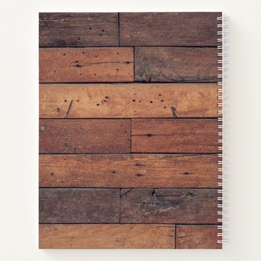 Rustieke patroon schuur bruiloft bruidsfeest gast  notitieboek (Achterkant)