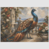 Rustieke Pauw Terras Decoupage Tissuepapier (Voorkant)