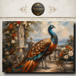 Rustieke Pauw Terras Decoupage Tissuepapier