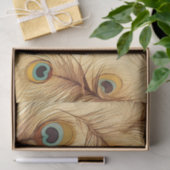 rustieke pauwenveren print tissuepapier (Geschenk)