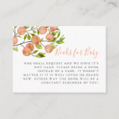 Rustieke Peach Baby shower Boek Aanvraag Informatiekaartje (Voorkant)