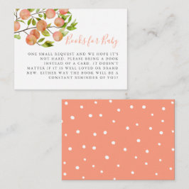 Rustieke Peach Baby shower Boek Aanvraag Informatiekaartje