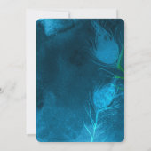 Rustieke Peacock bruiloft repetitie diner Kaart (Achterkant)