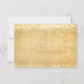 Rustieke Peacock Feather bruiloft rsvp 3.5 x5 (Achterkant)