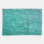 Rustieke peeling verf blauwgroen roze  theedoek (Horizontaal)