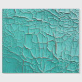 Rustieke Peeling verf turquoise blauwgroen blauw g Cadeaupapier (Vlak)