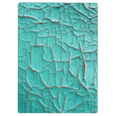 Rustieke peeling verf turquoise blauwgroen klembord (Achterkant)