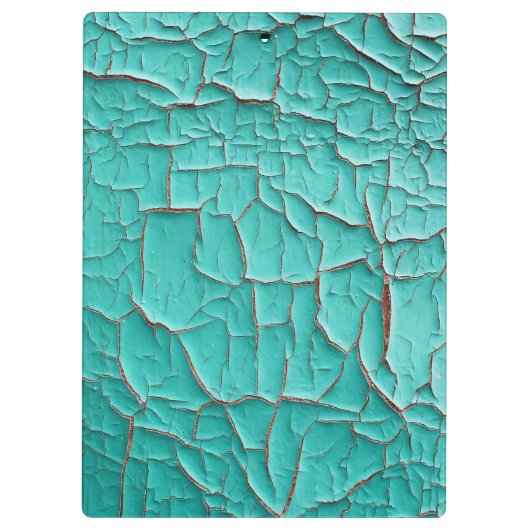 Rustieke peeling verf turquoise blauwgroen klembord (Achterkant)