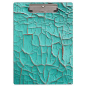 Rustieke peeling verf turquoise blauwgroen klembord (Voorkant)