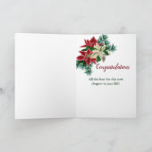 Rustieke Pensioen Kerstmis Poinsettia Kaart (Binnen)