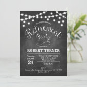 Rustieke Pensioen Partij schoolbord Kaart (Staand voorkant)