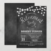 Rustieke Pensioen Partij schoolbord Kaart (Voorkant / Achterkant)