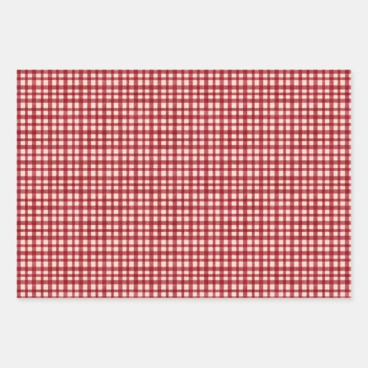 Rustieke peperkoek Citrus Spice Gingham Kerstmis Inpakpapier Vel (Voorkant 3)