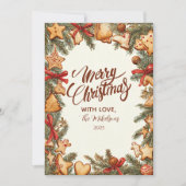 Rustieke peperkoek Kerstmis Feestdagenkaart (Voorkant)