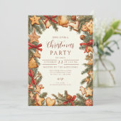 Rustieke peperkoek Kerstmis Kaart (Staand voorkant)