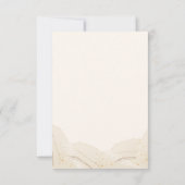 Rustieke perzik bloemen bruiloft RSVP kaartje (Achterkant)