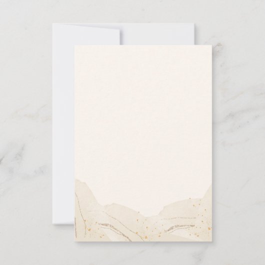 Rustieke perzik bloemen bruiloft RSVP kaartje (Achterkant)