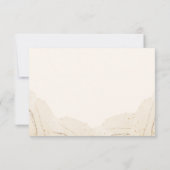 Rustieke perzik bloemen bruiloft RSVP kaartje (Achterkant)