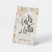 Rustieke Perzik Bloemen KAARTEN en GESCHENKEN Vrij Reclamebord Met Voetstuk (Voorkant)