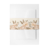 Rustieke perzik bloemen uitnodiging buik band uitnodigingen wikkel (Voorkant Voorbeeld)