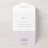 Rustieke perzik bloemen Waterverf kunst All In One Uitnodiging (Buitenkant)