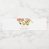 Rustieke Perzik Bruidsmeisjesfeest Waterfles Etiket (Enkel label)