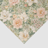 Rustieke perzik- en beige bloemen decoupage tissuepapier (Detail)