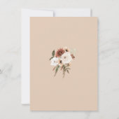 Rustieke Perzik Groene Bloemen Bruiloft Save the D (Achterkant)