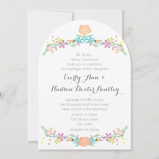 Rustieke Perzik Roze Mint Uitgestanste Slagroom Br Kaart (Voorkant)