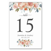 Rustieke Perzik Sinaasappel Waterverf Bloemenbruil Kaart (Achterkant)