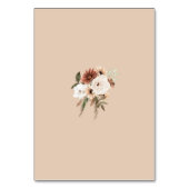 Rustieke perzik terracotta groen bloemenbruiloft kaart (Achterkant)