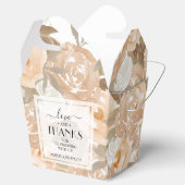Rustieke perzik Waterverf bloemenbruiloft Bedankdoosjes (Geopend)