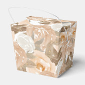 Rustieke perzik Waterverf bloemenbruiloft Bedankdoosjes (Achterkant)