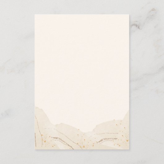 Rustieke perzik Waterverf bloemenontvangst Informatiekaartje (Achterkant)