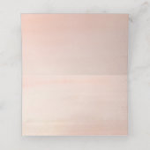 Rustieke Perzik Waterverf Herfst Floral Wedding Plaatskaartje (Binnenkant ongevouwen)