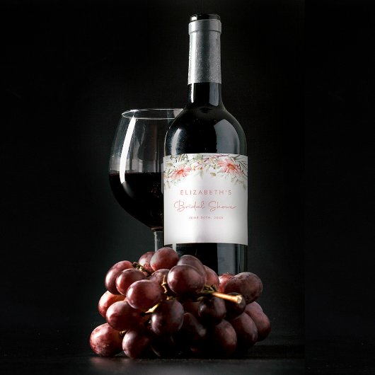 Rustieke perzik Wildbloemen Wijn Etiket